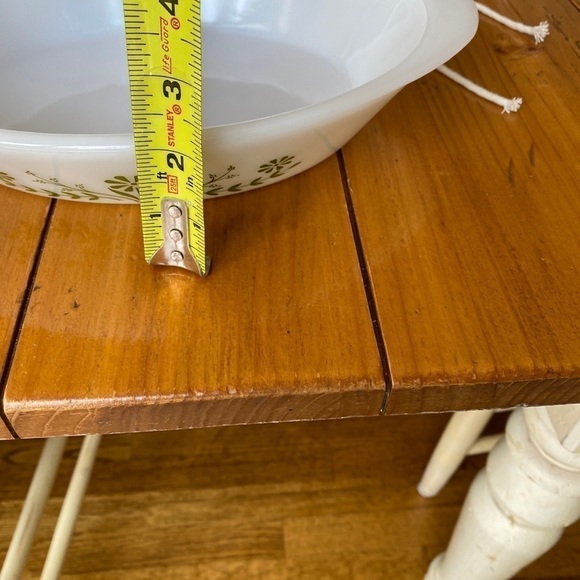 Vintage Glasbake Green Crazy Daisy Milk Glass Divided Oval Casserole Dish #J2352 - Picture 11 of 11